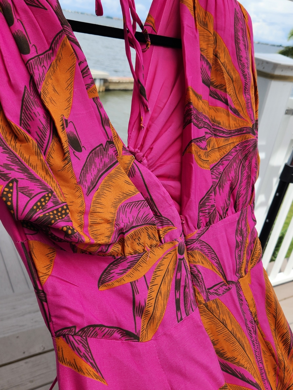 FARM Rio Fuchsia and Orange Tropical Maxi Dress - Picture 2 of 7